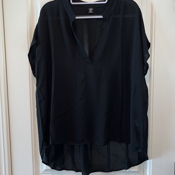 BLACK+ hot pink short sleeve v notch neck dip hem tops size 1X basics - Picture 8 of 11